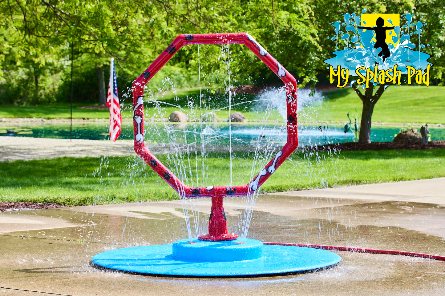 Dog Jump Hoop Water Park Feature