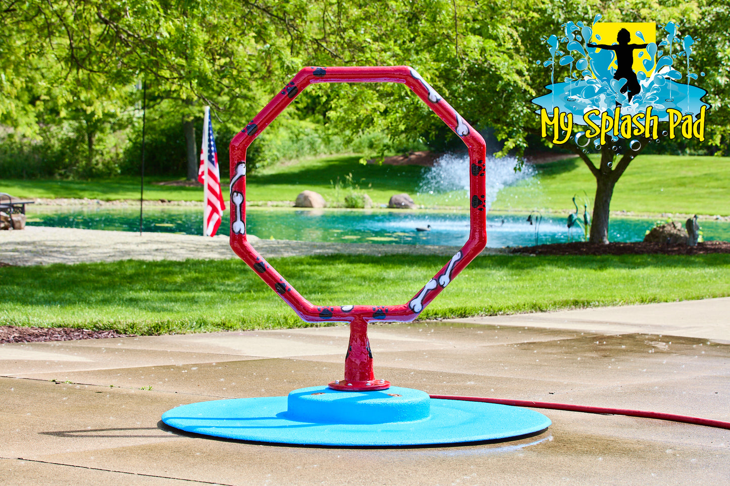 Dog Jump Hoop Water Park Feature