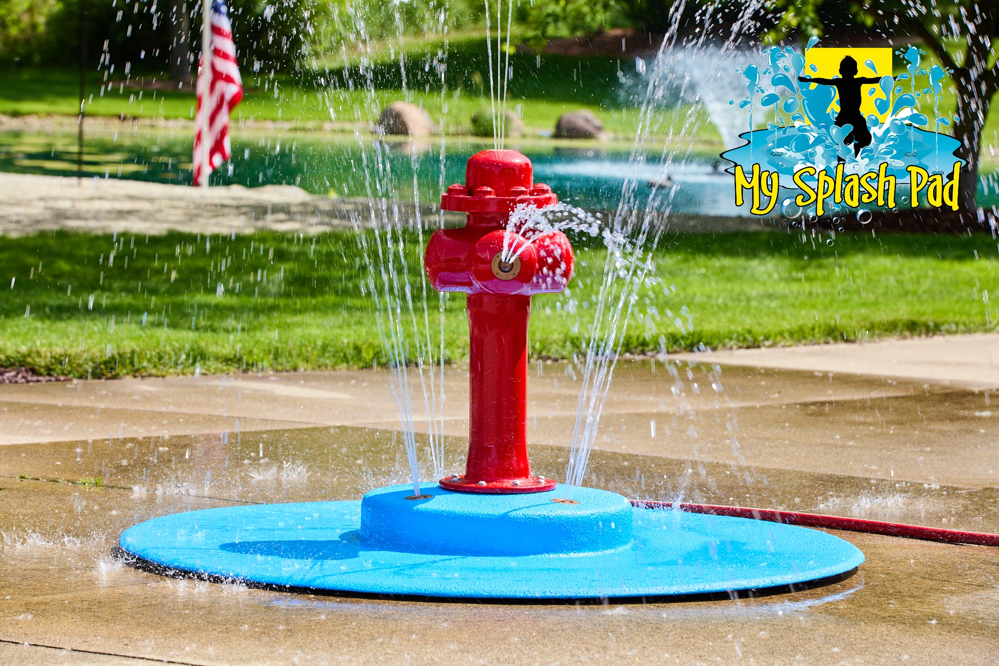 Fire Hydrant Portable Splash Pad Water Play Features by My Splash Pad myportablesplashpad