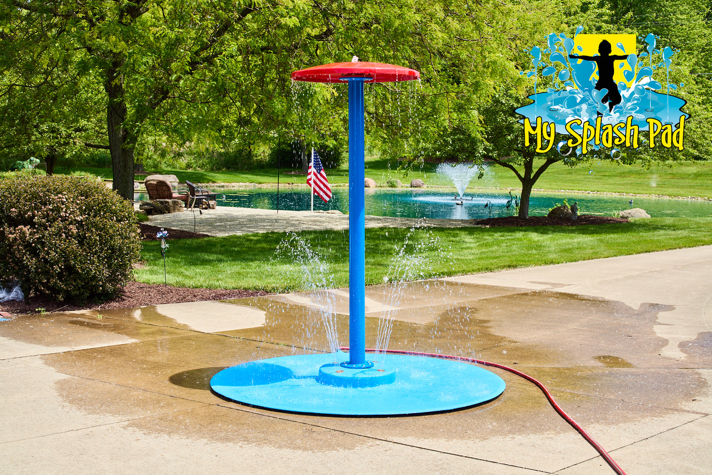 Umbrella Portable Splash Pad Water Play Feature