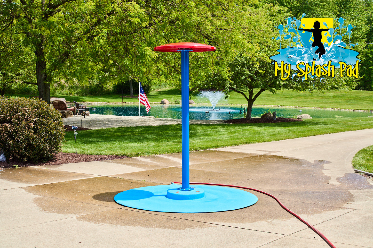 Umbrella Portable Splash Pad Water Play Feature