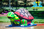 Large Turtle Instant Backyard – colorful turtle splash pad feature spraying water from shell and sides.
